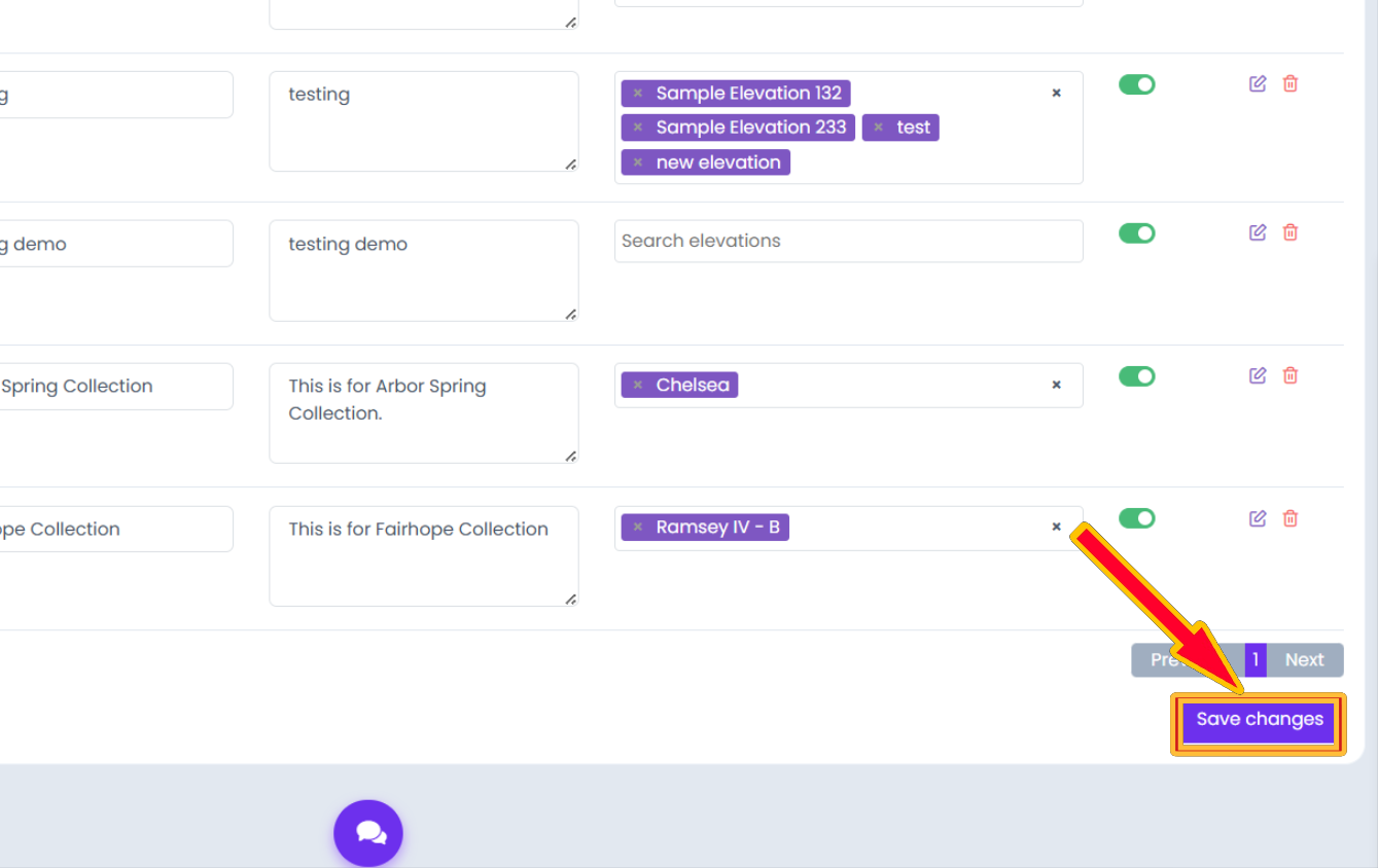 Save Collection Changes